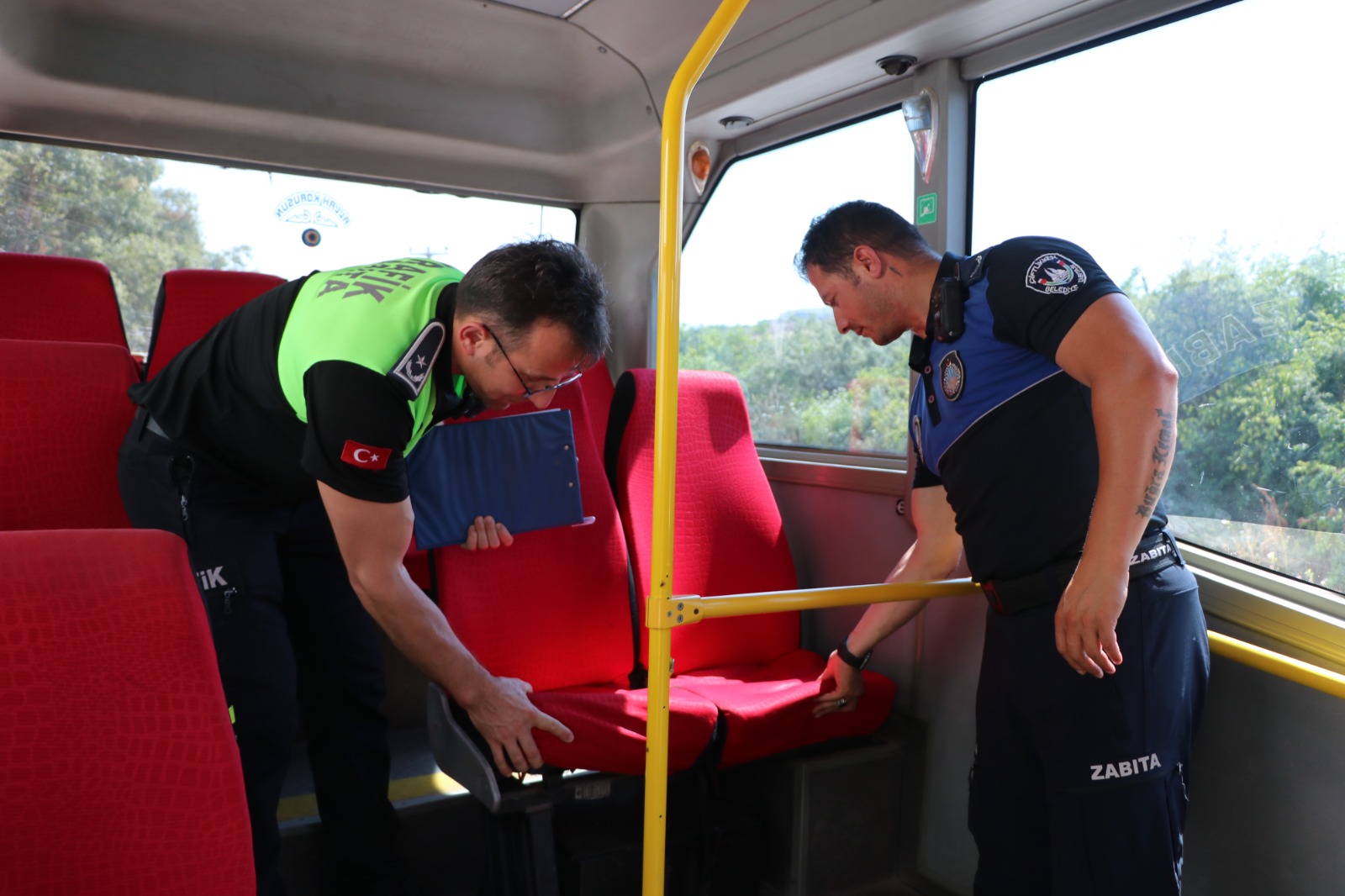 Çiftlikköy’de Toplu Taşıma Araçlarına Klima Denetimi