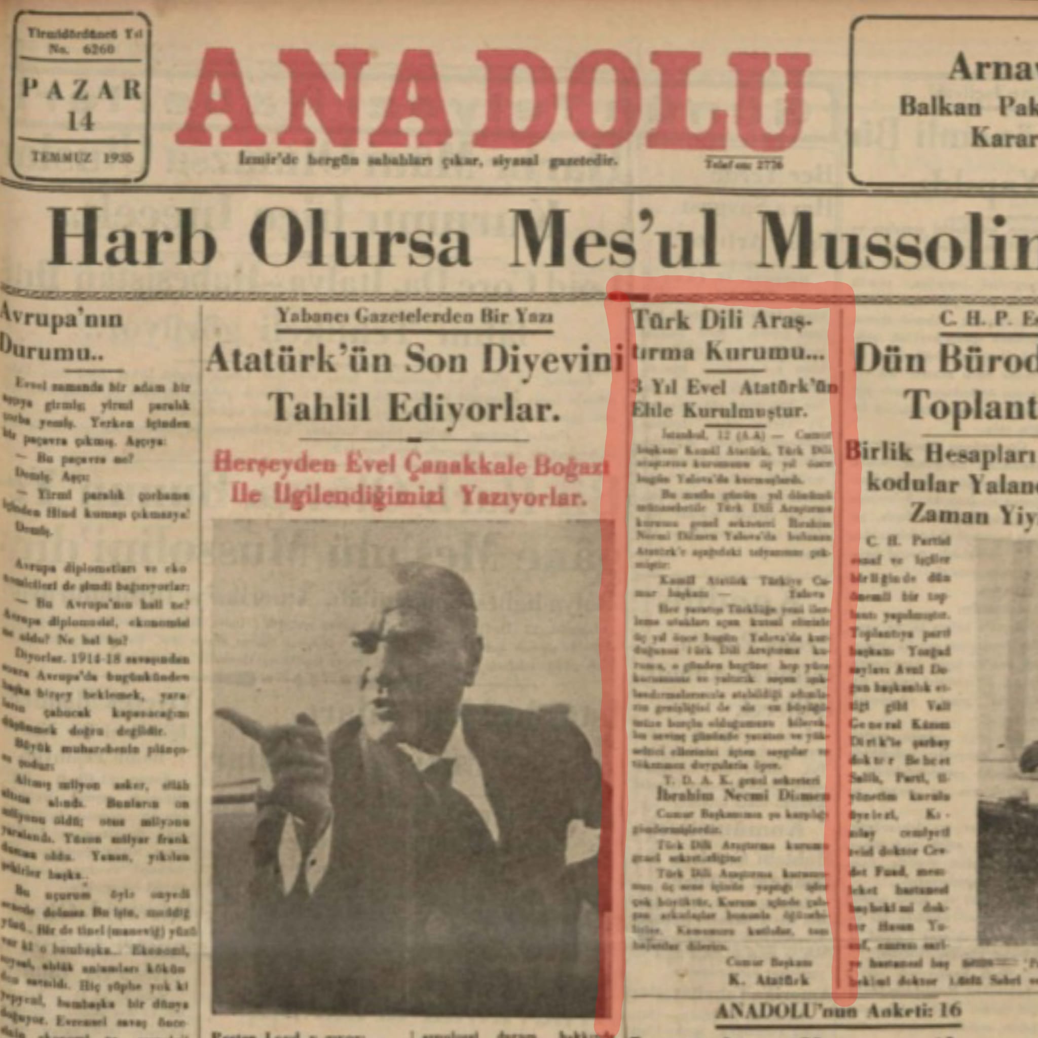 Türk Dil Kurumunun Kuruluş Yolunda Yalova’nın Tarihî Rolü Ortaya Çıktı: 1935 Tarihli Belge Dikkat Çekti 4 Türk Dil Kurumunun Kuruluş Yolunda Yalova’nın Tarihî Rolü Ortaya Çıktı: 1935 Tarihli Belge Dikkat Çekti