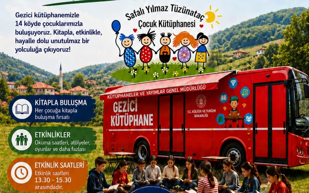 Gezici Çocuk Kütüphanesi 14 Köyde Çocukları Kitaplarla Buluşturacak