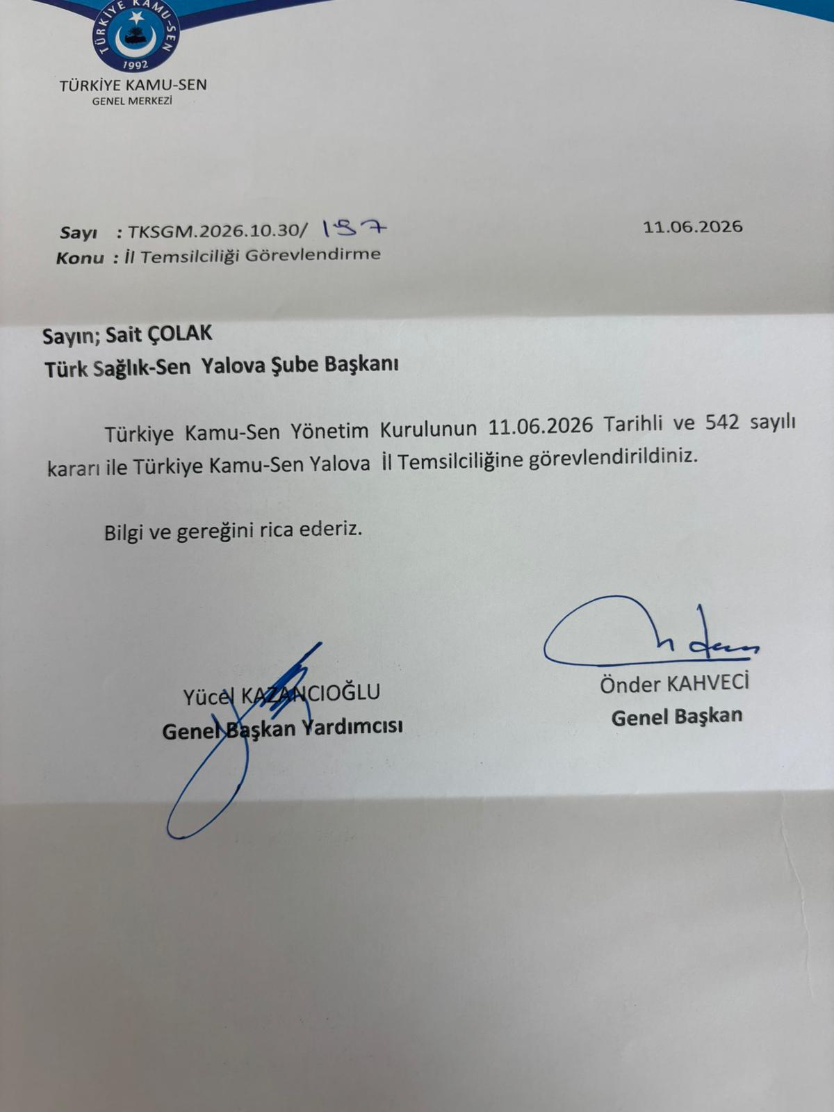 Türkiye Kamu-Sen Yalova İl Temsilciliği’nde Görev Değişimi: Sait Çolak’tan Birlik ve Mücadele Mesajı 4 Türkiye Kamu-Sen Yalova İl Temsilciliği’nde Görev Değişimi: Sait Çolak’tan Birlik ve Mücadele Mesajı