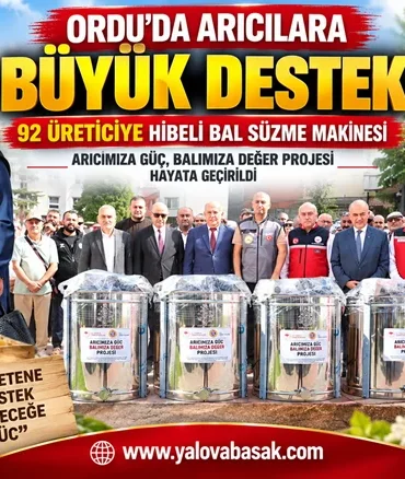 Ordu’da Arıcılara Büyük Destek: 92 Üreticiye Hibeli Bal Süzme Makinesi 8 Ordu’da Arıcılara Büyük Destek: 92 Üreticiye Hibeli Bal Süzme Makinesi