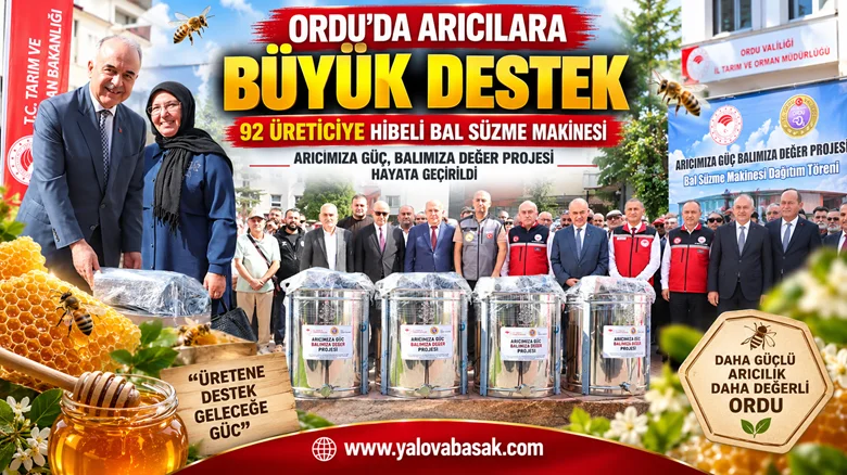 Ordu’da Arıcılara Büyük Destek: 92 Üreticiye Hibeli Bal Süzme Makinesi