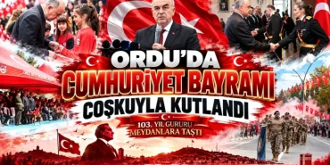 ORDU’DA CUMHURİYET BAYRAMI COŞKUYLA KUTLANDI: 103. YIL GURURU MEYDANLARA TAŞTI