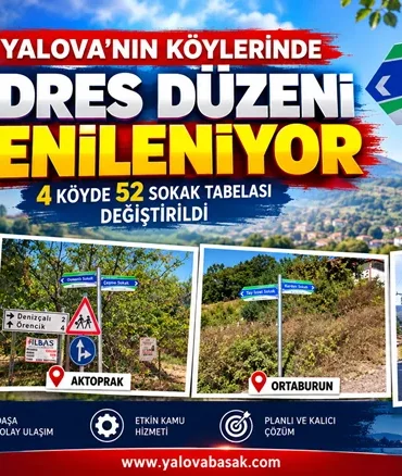 Yalova’nın Köylerinde Adres Düzeni Yenileniyor: 4 Köyde 52 Sokak Tabelası Değiştirildi 2 Yalova’nın Köylerinde Adres Düzeni Yenileniyor: 4 Köyde 52 Sokak Tabelası Değiştirildi