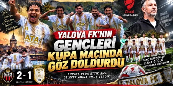 Yalova FK’nın Gençleri Kupada Gelecek İçin Umut Verdi: Mücadele Uzatmada Sonuçlandı