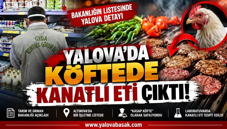 Yalova’da Kasap Köftede Kanatlı Eti Tespit Edildi! Bakanlığın Taklit ve Tağşiş Listesine Girdi 1 Yalova’da Kasap Köftede Kanatlı Eti Tespit Edildi! Bakanlığın Taklit ve Tağşiş Listesine Girdi
