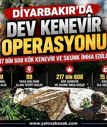 Diyarbakır’da dev kenevir operasyonu: 217 bin 608 kök kenevir ve skunk imha edildi 7 Diyarbakır’da dev kenevir operasyonu: 217 bin 608 kök kenevir ve skunk imha edildi