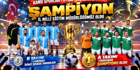 YALOVA’DA KAMU SPORLARI FUTSAL ŞAMPİYONU İL MİLLÎ EĞİTİM MÜDÜRLÜĞÜ A TAKIMI OLDU