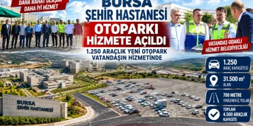 Bursa Şehir Hastanesi’nde 1.250 Araçlık Otopark Hizmete Açıldı 12 Bursa Şehir Hastanesi’nde 1.250 Araçlık Otopark Hizmete Açıldı