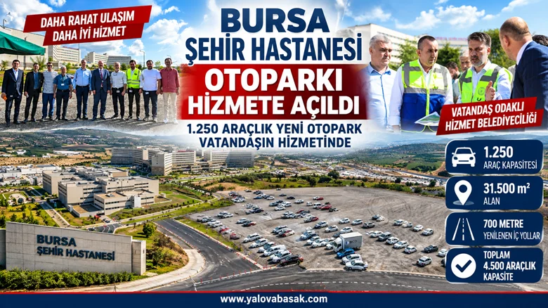 Bursa Şehir Hastanesi’nde 1.250 Araçlık Otopark Hizmete Açıldı