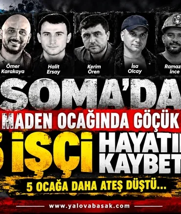 Soma’da maden ocağında göçük: 5 işçi hayatını kaybetti 5 Soma’da maden ocağında göçük: 5 işçi hayatını kaybetti