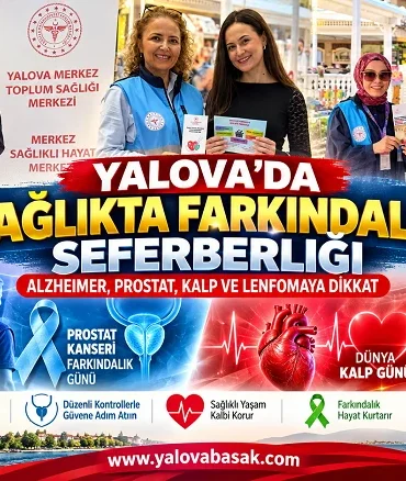 Yalova’da Sağlıkta Farkındalık Seferberliği: Alzheimer, Prostat, Kalp ve Lenfomaya Dikkat 2 Yalova’da Sağlıkta Farkındalık Seferberliği: Alzheimer, Prostat, Kalp ve Lenfomaya Dikkat