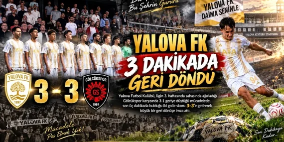 Yalova FK, 3 Dakikada Geri Döndü: Gölcükspor Karşısında Müthiş Geri Dönüş 11 Yalova FK, 3 Dakikada Geri Döndü: Gölcükspor Karşısında Müthiş Geri Dönüş