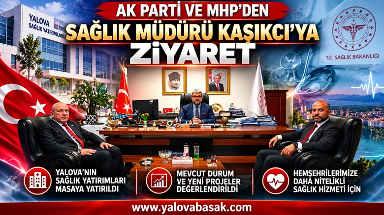 Güçlü ve Deviren’den Sağlık Müdürü Kaşıkcı’ya Ziyaret: Yalova’nın Sağlık Yatırımları Masaya Yatırıldı