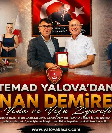 TEMAD Yalova’dan Cenan Demirel’e Anlamlı Veda: Yeni Görev Yeri Seferihisar’a Uğurlandı 4 TEMAD Yalova’dan Cenan Demirel’e Anlamlı Veda: Yeni Görev Yeri Seferihisar’a Uğurlandı