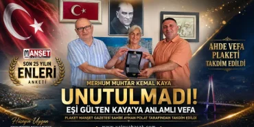Gülten Kaya’ya Ahde Vefa Plaketi: Merhum Muhtar Kemal Kaya Unutulmadı 1 Gülten Kaya’ya Ahde Vefa Plaketi: Merhum Muhtar Kemal Kaya Unutulmadı