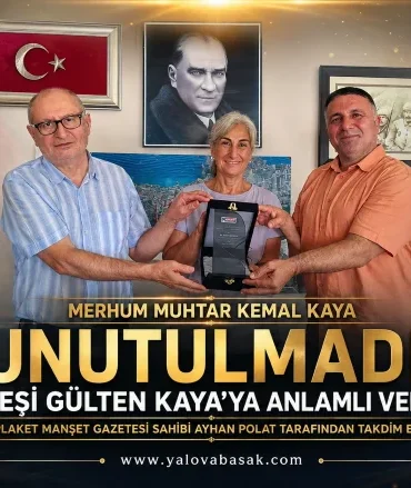 Gülten Kaya’ya Ahde Vefa Plaketi: Merhum Muhtar Kemal Kaya Unutulmadı 2 Gülten Kaya’ya Ahde Vefa Plaketi: Merhum Muhtar Kemal Kaya Unutulmadı