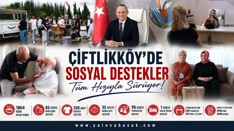 Çiftlikköy Belediyesi’nden Ağustos Ayında Binlerce Kişiye Sosyal Destek
