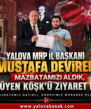 Yalova MHP’de Mustafa Deviren Mazbatasını Aldı: “Görevimizi Layıkıyla Yerine Getireceğiz” 5 Yalova MHP’de Mustafa Deviren Mazbatasını Aldı: “Görevimizi Layıkıyla Yerine Getireceğiz”