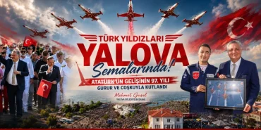 Türk Yıldızları Yalova Semalarında: Atatürk’ün Gelişinin 97. Yılı Gökyüzünde Kutlandı 92 Türk Yıldızları Yalova Semalarında: Atatürk’ün Gelişinin 97. Yılı Gökyüzünde Kutlandı