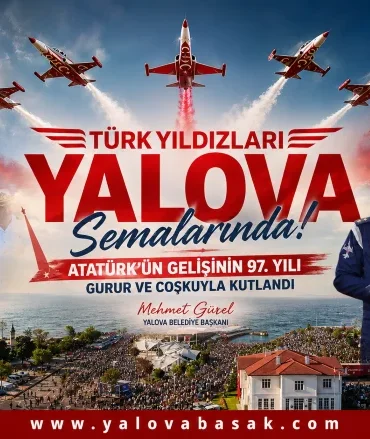 Türk Yıldızları Yalova Semalarında: Atatürk’ün Gelişinin 97. Yılı Gökyüzünde Kutlandı 4 Türk Yıldızları Yalova Semalarında: Atatürk’ün Gelişinin 97. Yılı Gökyüzünde Kutlandı