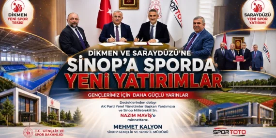 Sinop’un İlçelerine Yeni Spor Yatırımları: Dikmen ve Saraydüzü’ne Müjde