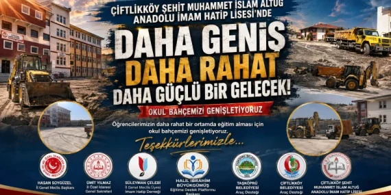Çiftlikköy’de Öğrenciler İçin Büyük Dokunuş: Okul Bahçesi Genişletiliyor 15 Çiftlikköy’de Öğrenciler İçin Büyük Dokunuş: Okul Bahçesi Genişletiliyor