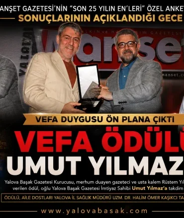Manşet Gazetesi’nin Son 25 Yılın En’leri Gecesinde Duygu Dolu Anlar: Rüstem Yılmaz’ın Ödülü Oğluna Takdim Edildi