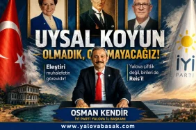 Yalova İYİ Parti İl Başkanı Osman Kendir’den “Uysal Koyun” Mesajı: “Eleştiri Muhalefetin Görevidir” 3 Yalova İYİ Parti İl Başkanı Osman Kendir’den “Uysal Koyun” Mesajı: “Eleştiri Muhalefetin Görevidir”