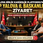 Yalova Birlik Kardeşlik Platformu’ndan MHP’ye Anlamlı Ziyaret: “Ortak Geleceğimiz İçin Birlikte Güçlüyüz” 26 Yalova Birlik Kardeşlik Platformu’ndan MHP’ye Anlamlı Ziyaret: “Ortak Geleceğimiz İçin Birlikte Güçlüyüz”