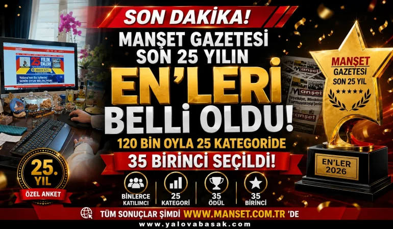 Yalova'da Son 25 Yılın Enleri Belli Oldu! 120 Bin Oyla 35 İsim Zirveye Çıktı 1 Yalova'da Son 25 Yılın Enleri Belli Oldu! 120 Bin Oyla 35 İsim Zirveye Çıktı
