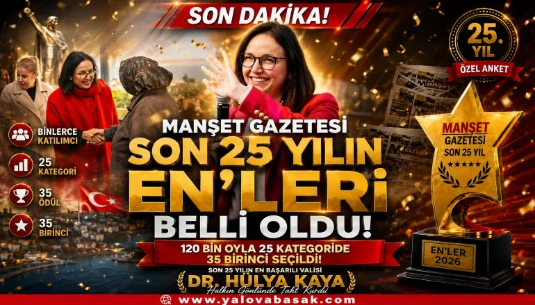Yalova'da 120 Bin Oylu Dev Anket Sonuçlandı: Son 25 Yılın En Başarılı Valisi Dr. Hülya Kaya Seçildi 1 Yalova'da 120 Bin Oylu Dev Anket Sonuçlandı: Son 25 Yılın En Başarılı Valisi Dr. Hülya Kaya Seçildi