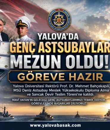 Yalova’da Genç Astsubaylar Mezuniyet Heyecanı Yaşadı