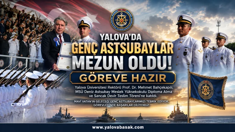 Yalova’da Genç Astsubaylar Mezuniyet Heyecanı Yaşadı