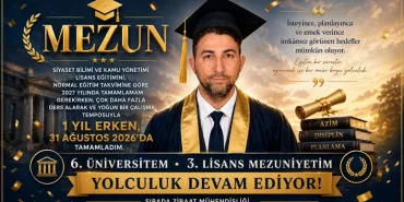 Bir Yılda Büyük Başarı: Ersin Tanrıkulu 6. Üniversitesini, 3. Lisans Diplomasını Aldı 64 Bir Yılda Büyük Başarı: Ersin Tanrıkulu 6. Üniversitesini, 3. Lisans Diplomasını Aldı