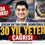 YTSO’da dikkat çeken çıkış: Sercan Şık’tan Cemil Demiryürek’e “30 yıl yeter” çağrısı 27 YTSO’da dikkat çeken çıkış: Sercan Şık’tan Cemil Demiryürek’e “30 yıl yeter” çağrısı