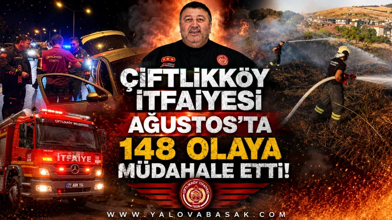 Çiftlikköy İtfaiyesi Ağustos’ta 148 Olaya Müdahale Etti