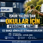 İŞKUR YALOVA’DAN OKULLAR İÇİN 122 KİŞİLİK İSTİHDAM FIRSATI 27 İŞKUR YALOVA’DAN OKULLAR İÇİN 122 KİŞİLİK İSTİHDAM FIRSATI
