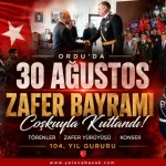 Ordu’da 30 Ağustos Zafer Bayramı’nın 104. Yılı Coşkuyla Kutlandı: Zafer Yürüyüşü ve Konserle Taçlandı 21 Ordu’da 30 Ağustos Zafer Bayramı’nın 104. Yılı Coşkuyla Kutlandı: Zafer Yürüyüşü ve Konserle Taçlandı
