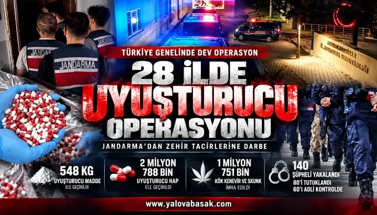 28 İlde Uyuşturucu Operasyonu: 548 Kilo Uyuşturucu ve 2,7 Milyon Hap Ele Geçirildi 6 28 İlde Uyuşturucu Operasyonu: 548 Kilo Uyuşturucu ve 2,7 Milyon Hap Ele Geçirildi