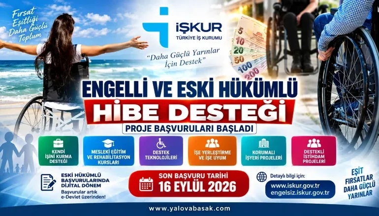 Engelli ve Eski Hükümlülere Hibe Desteği Başvuruları Başladı: Son Tarih 16 Eylül 1 Engelli ve Eski Hükümlülere Hibe Desteği Başvuruları Başladı: Son Tarih 16 Eylül