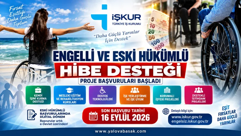 Engelli ve Eski Hükümlülere Hibe Desteği Başvuruları Başladı: Son Tarih 16 Eylül