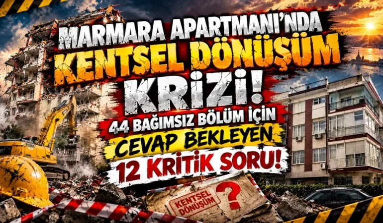Marmara Apartmanı’nda Kentsel Dönüşüm Krizi 1 Marmara Apartmanı’nda Kentsel Dönüşüm Krizi