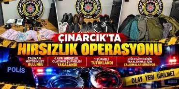 Çınarcık’ta Hırsızlık Operasyonları: Çalınan Motosiklet Bulundu, 1 Şüpheli Tutuklandı 12 Çınarcık’ta Hırsızlık Operasyonları: Çalınan Motosiklet Bulundu, 1 Şüpheli Tutuklandı
