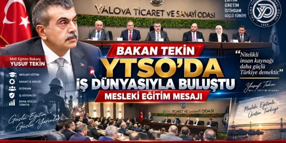 Bakan Tekin YTSO’da iş dünyasıyla buluştu: Mesleki eğitimde sektör iş birliği vurgusu 11 Bakan Tekin YTSO’da iş dünyasıyla buluştu: Mesleki eğitimde sektör iş birliği vurgusu