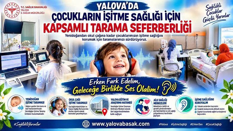 Yalova’da Çocukların İşitme Sağlığı İçin Kapsamlı Tarama Seferberliği