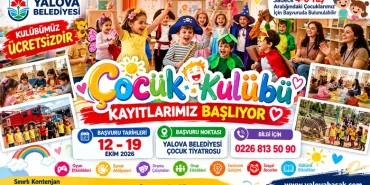 Yalova Belediyesi Çocuk Kulübü’nde Yeni Dönem Kayıtları Başlıyor 13 Yalova Belediyesi Çocuk Kulübü’nde Yeni Dönem Kayıtları Başlıyor