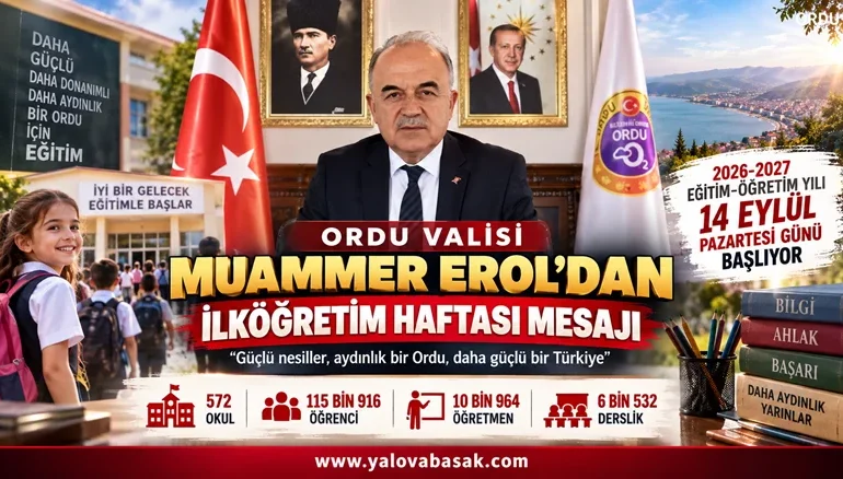Vali Muammer Erol’dan İlköğretim Haftası Mesajı: Ordu’da 115 Bin 916 Öğrenci Ders Başı Yapacak 1 Vali Muammer Erol’dan İlköğretim Haftası Mesajı: Ordu’da 115 Bin 916 Öğrenci Ders Başı Yapacak