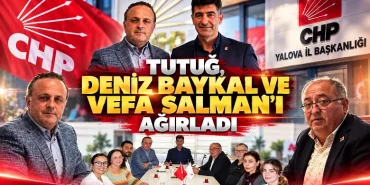 Tutuğ, Deniz Baykal ve Vefa Salman’ı İl Başkanlığı’nda Ağırladı 27 Tutuğ, Deniz Baykal ve Vefa Salman’ı İl Başkanlığı’nda Ağırladı