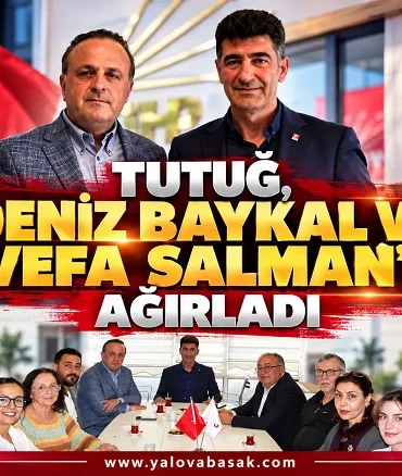 Tutuğ, Deniz Baykal ve Vefa Salman’ı İl Başkanlığı’nda Ağırladı 9 Tutuğ, Deniz Baykal ve Vefa Salman’ı İl Başkanlığı’nda Ağırladı